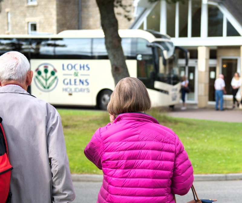 Arrive at the Loch Tummel Hotel in style when you tour with Lochs &amp; Glens
